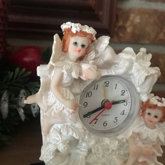Rare Ashley Belle Cherub Angel Porcelain Clock - Picture 4 of 7